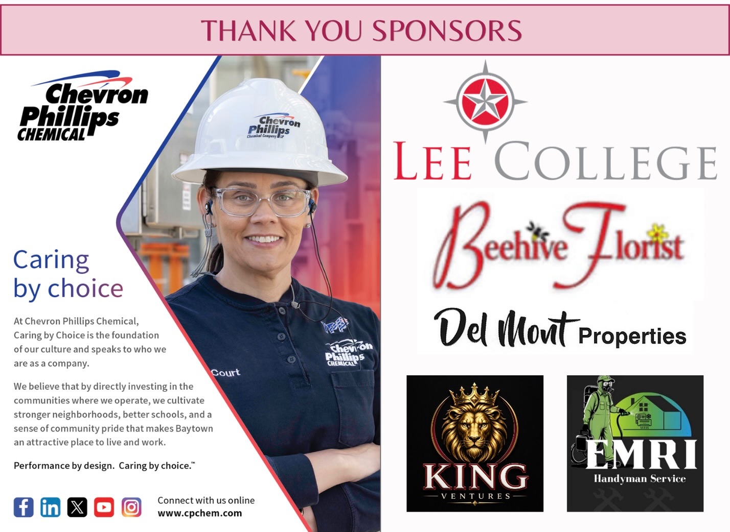 Thank you to our fantastic sponsors who helped make Hard Hats & Heels a success. This is not even close to an all inconclusive list of those who made this event possible. 

Read more about our event from the Baytown Sun: https://baytownsun.com/local/women-in-business-support-baytown-habitat-for-humanity-at-first-hard-hats-and-heels-luncheon/article_6b4af892-0bfa-48f4-85fc-c63ba15589a7.html?utm_source=baytownsun.com&utm_campaign=%2Fnewsletters%2Flists%2Fheadlines%2F%3F-dc%3D1778929201&utm_medium=email&utm_content=image