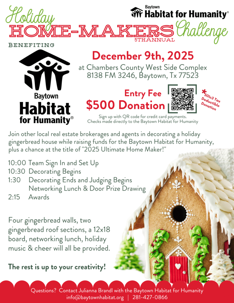 Holiday Homemakers Challenge - raising money for Baytown Habitat for Humanity